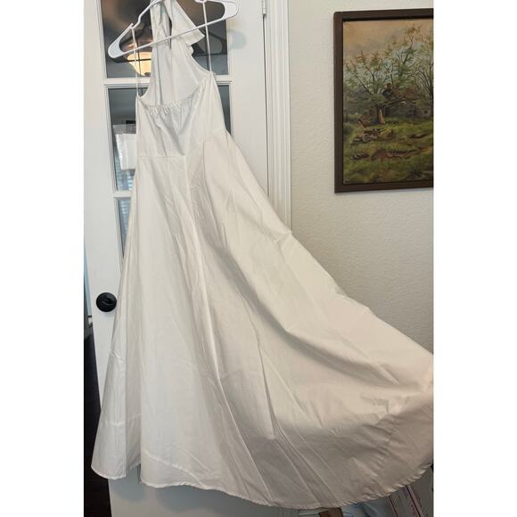 Boston Proper Maxi Length Belted Poplin Shirt Dress white size 4 NWT - Picture 10 of 14